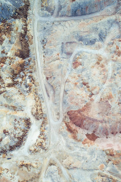 Aereal view of a mining area