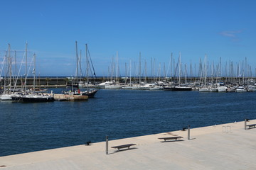 Fototapeta na wymiar Port of Valencia Spain Mediterranean Sea