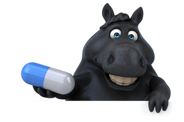 Fun horse - 3D Illustration