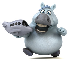 Naklejka premium Fun horse - 3D Illustration