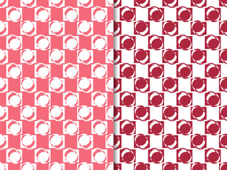 Geometric seamless pattern. Circles, square