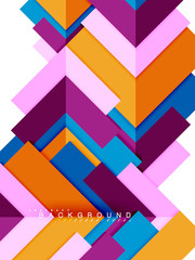 Multicolored abstract geometric shapes, geometry background for web banner