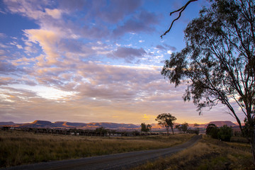 Late afternoon stormy sunset in Stanthorpe, Queensland