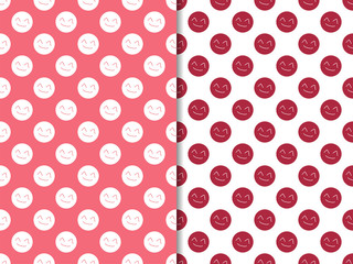 Geometric seamless pattern. Smile