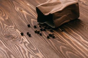 Spices on wooden boards