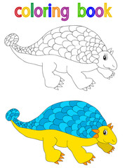  book coloring, dinosaur