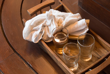 Herbal refreshing drink after exercise.Thailand.