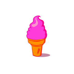 vector illustration of ice cream