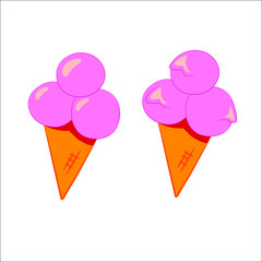 vector illustration of ice cream