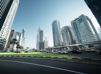 Fototapeta na wymiar Sheikh Zayed Road, Dubai, UAE