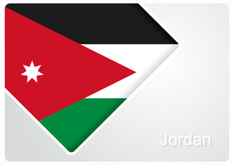 Jordanian flag design background. Vector illustration.