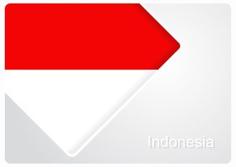 Indonesian flag design background. Vector illustration.