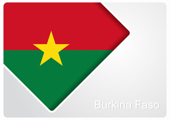 Burkina Faso flag design background. Vector illustration.