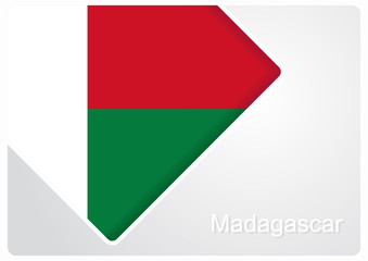 Madagascar flag design background. Vector illustration.