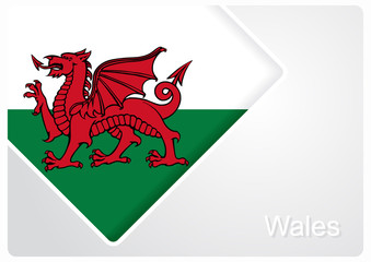 Welsh flag design background. Vector illustration.