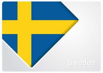 Swedish flag design background. Vector illustration.