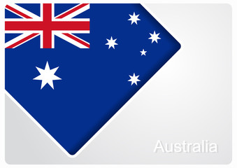 Australian flag design background. Vector illustration.