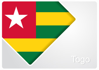 Togolese flag design background. Vector illustration.