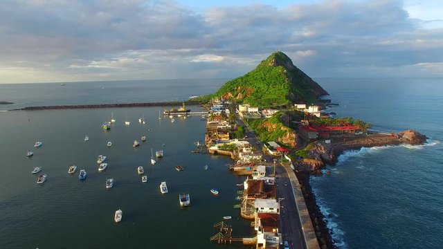 Mazatlan Beach Mexico Aerial Drone Footage