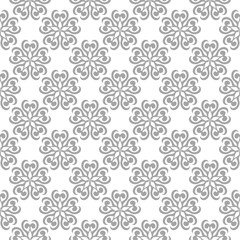 Fototapeta premium Gray seamless pattern on white background