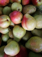 Group of ripe fresh pears