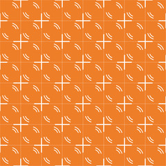 Orange geometric ornament. Seamless pattern