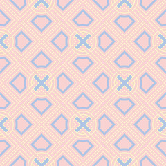 Pink geometric seamless background. Multi colored pattern