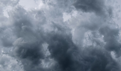 Dark storm clouds before rain used for climate background. Clouds become dark gray before raining....