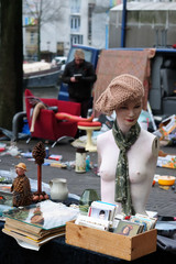 The street flea market on the streets of Amsterdam, Netherlands
