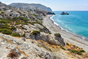 Fototapeta na wymiar Sea, beach and pebble stones