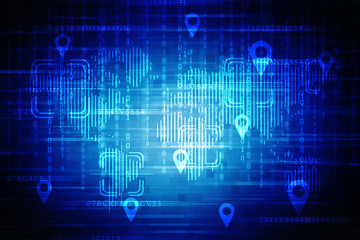 
2d illustration technology background