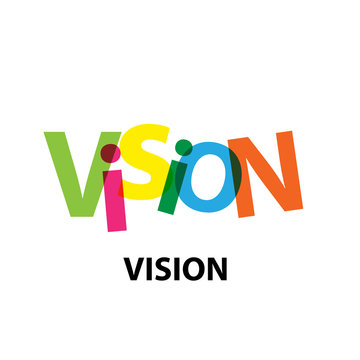 Vector vision. Broken text