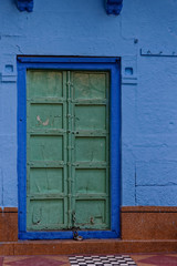 Obraz na płótnie Canvas Door in Blue city of Jodhpur, India