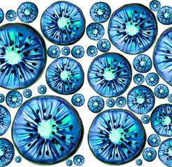 watercolour kiwi pattern