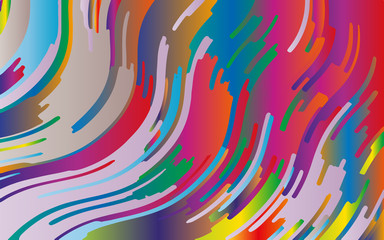 Minimal design. Bright gradient background. Abstract pattern with wave lines. Vibrant colorful striped background.