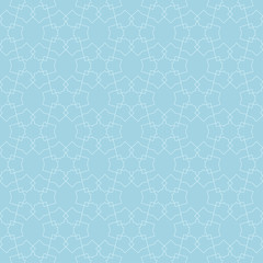 Light blue geometric ornament. Seamless pattern