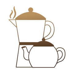 coffee teapots isolated icon vector illustration design
