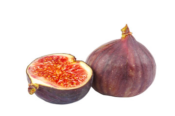 Fresh fig fruits isolated on white background