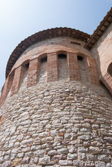 Fototapeta na wymiar Tower of castle of Corciano