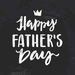 Happy fathers day handwritten lettering