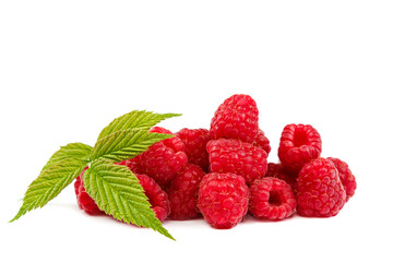 Fruits raspberries isolated on a white background