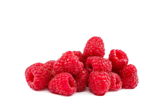 Fruits raspberries isolated on a white background