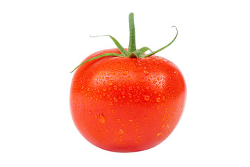 Fresh red tomatoes isolated on white background