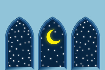 Pink balloon on bright blue sky background - Balloon artwork for International balloon festival - illustration