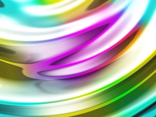 Abstract wavy glossy colorful shiny metallic background