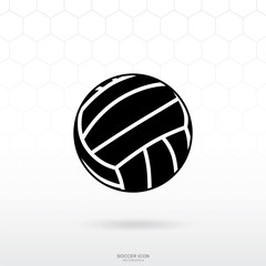 Soccer football ball icon. Soccer sport sign and symbol for template design. Vector.