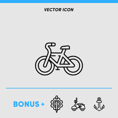 bicycle icon vector with bonus