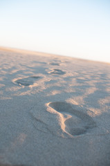 empreinte dans le sable