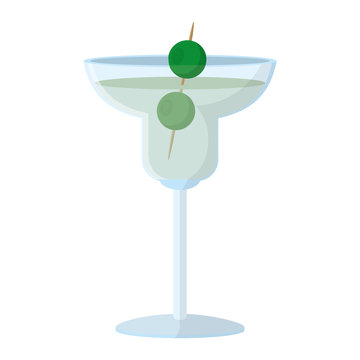 cocktail glass liquor beverage with olives