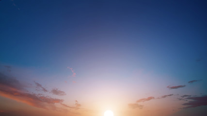 panorama of the sky after sunset